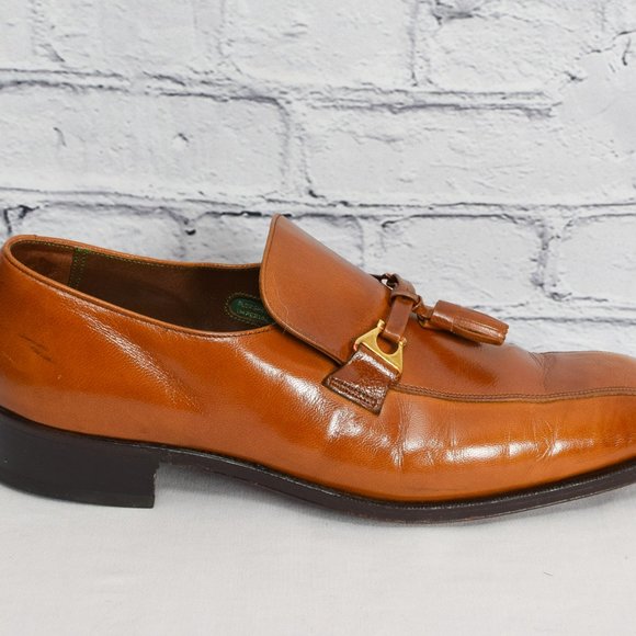 Vintage Men\'s 70s Florsheim Imperial Quality Brown Horse Bit Tassel Loafers - 11 main image 6